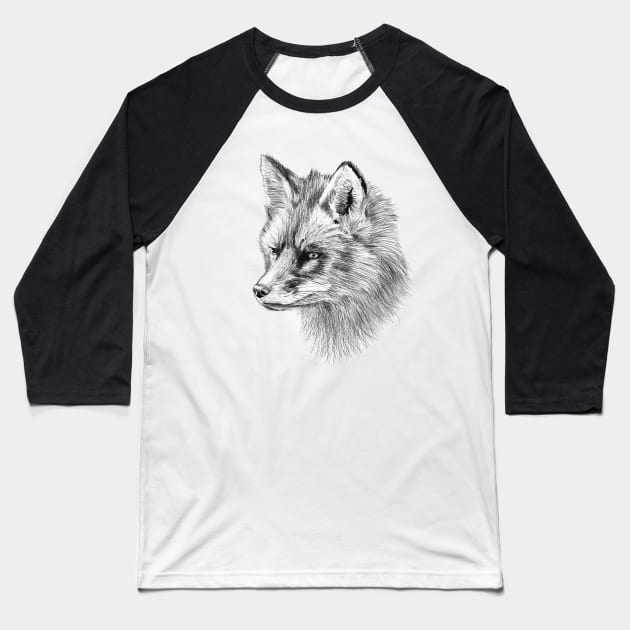 The fox Baseball T-Shirt by tamsinlucie